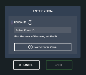 Enter Room Screen